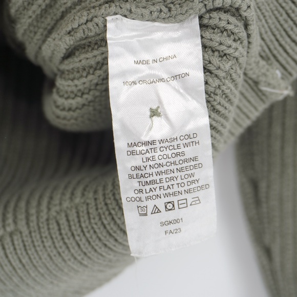 Quince 100% Organic Cotton Oversized Boyfriend Cardigan Agave Small Knit Cozy - Picture 10 of 12